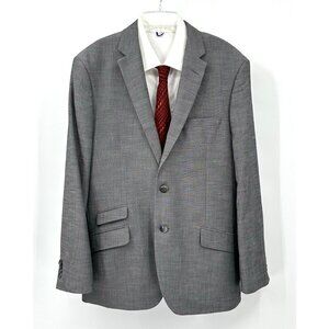 BEN SHERMAN jacket blazer sport coat two button slim gray modern business 40S
